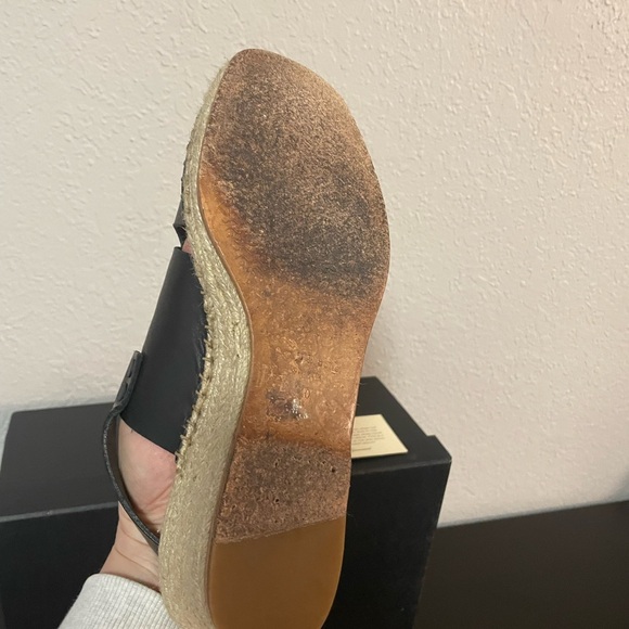 RAG & BONE Black Sayre II Espadrille Wedge Sandals Size 40 - Picture 7 of 7